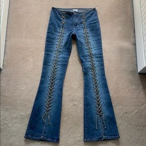 vintage lace up mudd jeans!